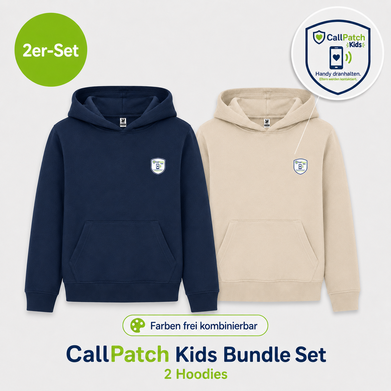 CallPatch Kids Sicherheits-Hoodie 2er-Set