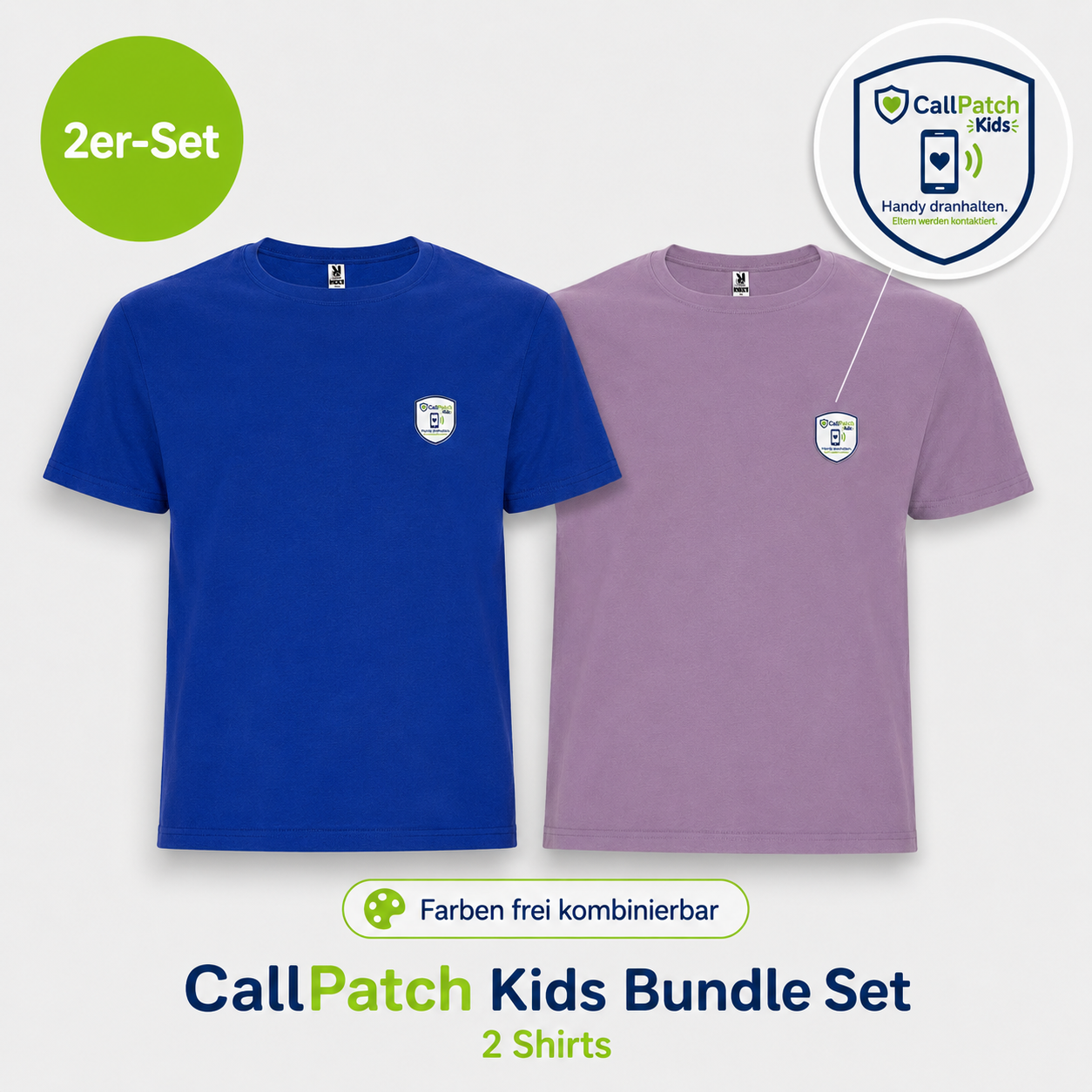 CallPatch Kids Sicherheitsshirt 2er-Set